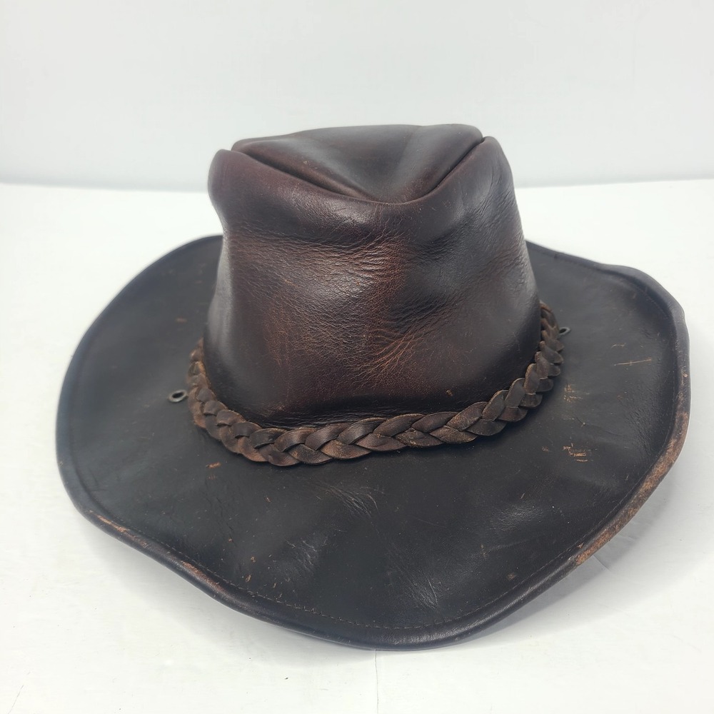 Henschel Walker USA Made Dark‎ Brown Distressed Raging Bull Cowhide Leather M